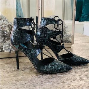 Python Green Topshop Heels